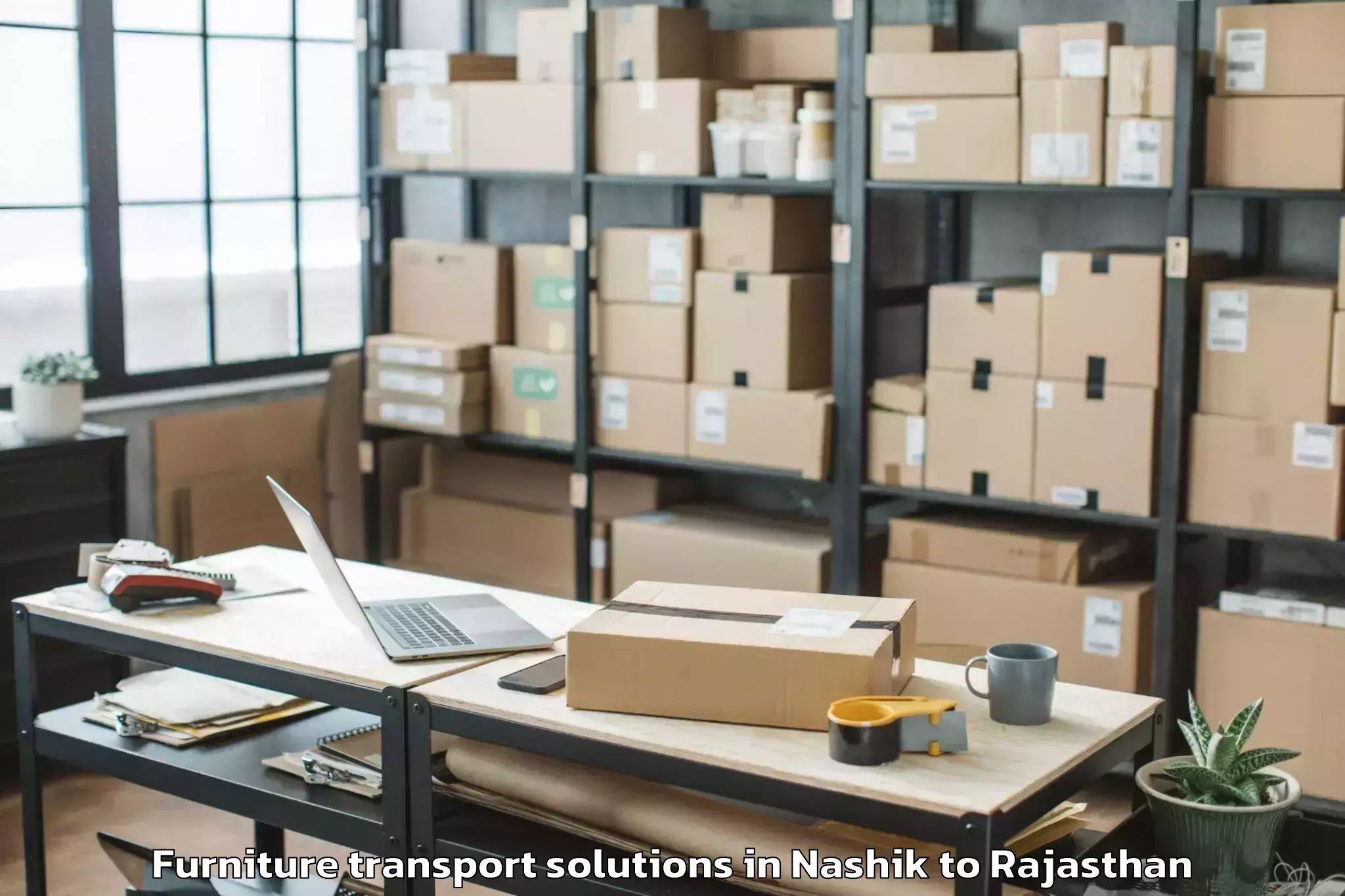 Hassle-Free Nashik to Gudha Gorji Furniture Transport Solutions